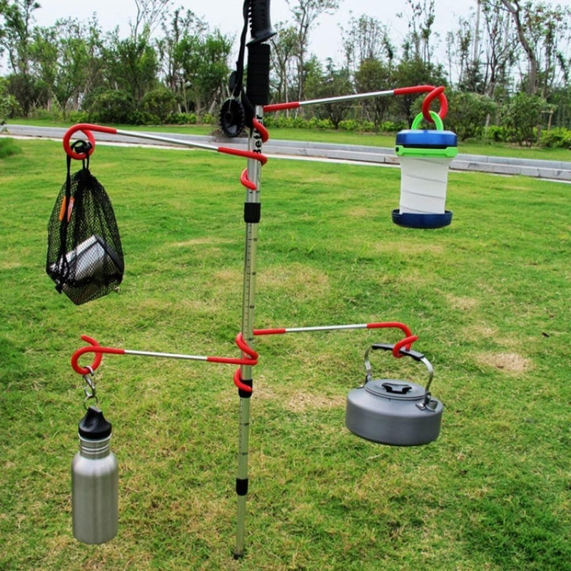 Laad afbeelding in Galerijviewer, De Avontuurlijk licht: 3x outdoor multifunctionele campinglamp haak is perfect voor outdoor-avonturen, omdat hij handig een waterfles, netje, opvouwbare lantaarn en waterkoker op grasrijk terrein kan bevatten.
