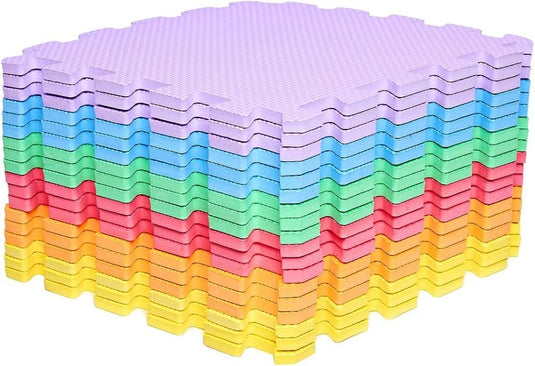 De Transformeer je vloer met onze zachte interlockende puzzelmat is gemaakt van zacht ethyleenvinylacetaat en is verkrijgbaar in levendige kleuren zoals paars, blauw, groen, roze, oranje en geel - ideaal voor elke speelkamer of trainingsruimte.