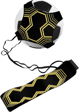 ⚽ Verbeter je voetbalvaardigheden met deze solo voetbaltrainer! Deze zwart-witte voetbal met zwart-gele harnasriem is perfect om balcontrole te verbeteren tijdens solotraining, ideaal voor de moderne voetbaltrainer die zijn vaardigheden onderweg wil verfijnen.