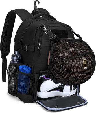 De 🏀 Basketbalrugzak voor jongeren houdt alles georganiseerd: met meshvak voor je bal, zijvakken voor waterfles en handdoek, plus apart schoenenvak blijf je altijd klaar voor training.