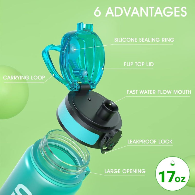 Laad afbeelding in Galerijviewer, 💧 Altijd gehydrateerd met deze BPA - vrije sportdrinkfles van 500 ml! - happygetfit.com
