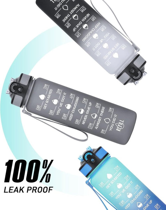 💧 Altijd gehydrateerd met deze BPA - vrije waterfles van 1 liter! - happygetfit.com