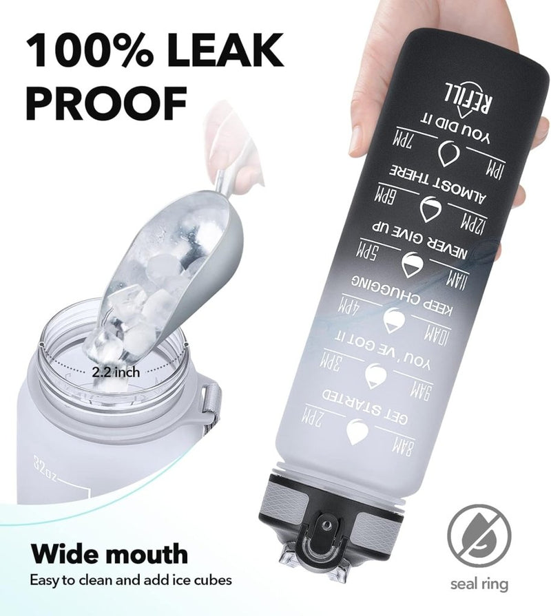 Laad afbeelding in Galerijviewer, 💧 Altijd gehydrateerd met deze BPA - vrije waterfles van 1 liter! - happygetfit.com
