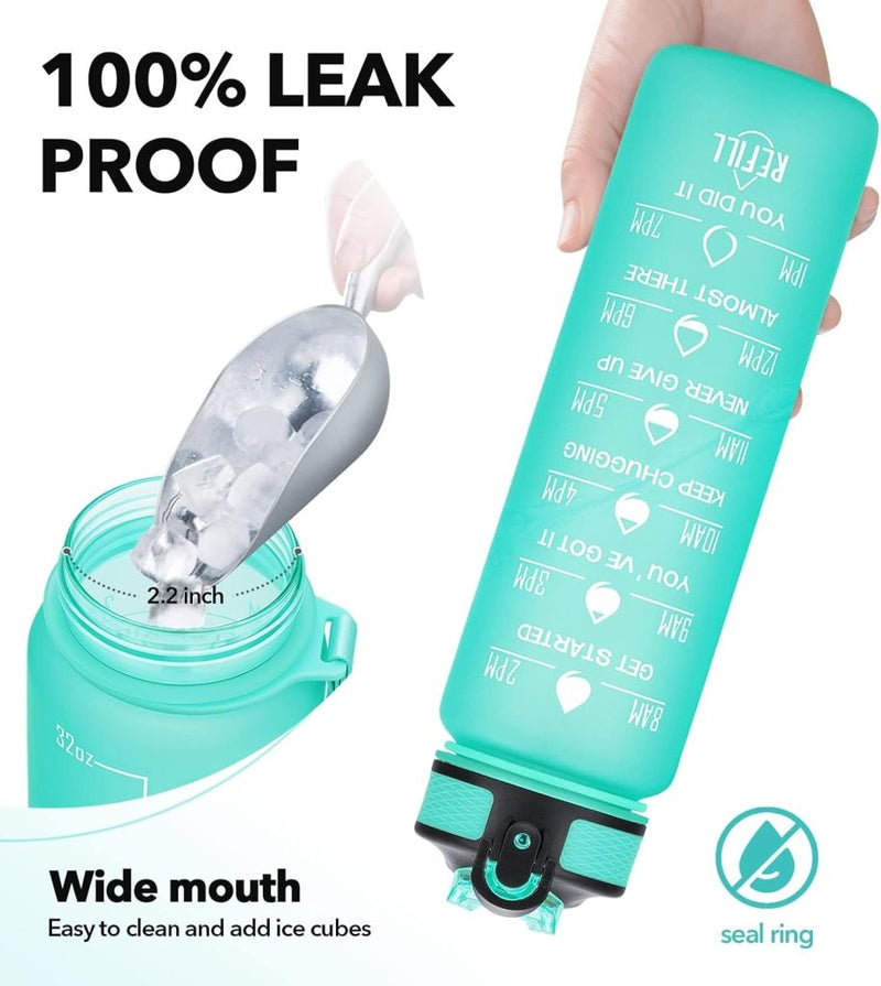 Laad afbeelding in Galerijviewer, 💧 Altijd gehydrateerd met deze BPA - vrije waterfles van 1 liter! - happygetfit.com
