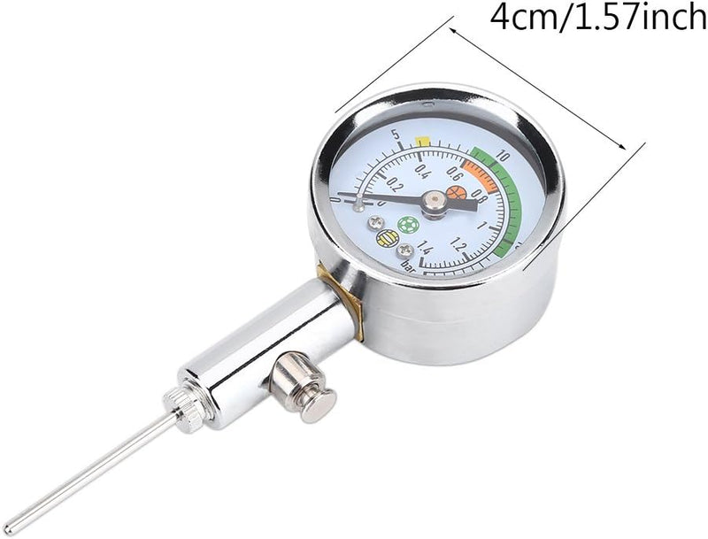 Laad afbeelding in Galerijviewer, Een roestvrijstalen oventhermometer met een puntige sonde, met een diameter van 4 cm (1,57 inch), inclusief onze mini luchtdrukmeter voor sportballen.
