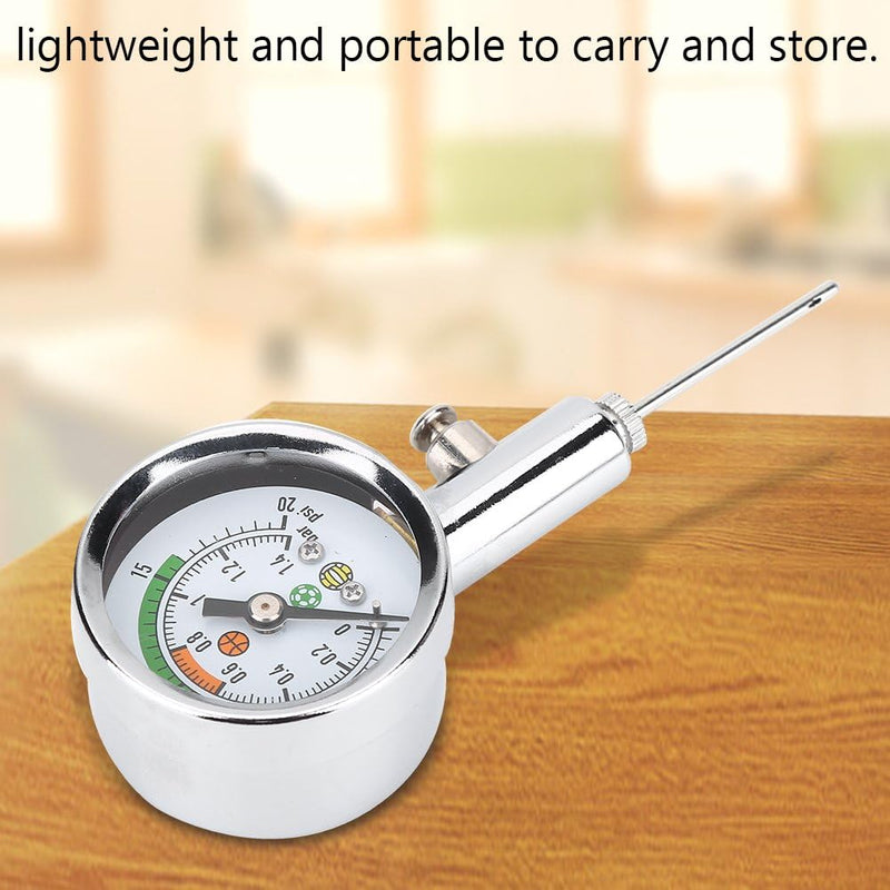 Laad afbeelding in Galerijviewer, Een vleesthermometer met een metalen sonde staat op een houten oppervlak, net zoals de mini luchtdrukmeter de druk meet. De wijzerplaat zorgt voor nauwkeurige temperatuurmetingen, wat elke keer perfect gekookte maaltijden garandeert.
