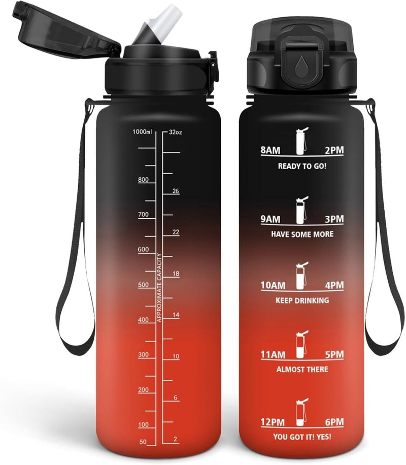 Laad afbeelding in Galerijviewer, 💧 Blijf gehydrateerd met deze BPA - vrije drinkfles van 500 ml en 1000 ml! - happygetfit.com
