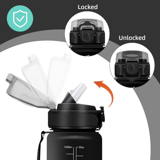💧 Blijf gehydrateerd met deze BPA - vrije drinkfles van 500 ml en 1000 ml! - happygetfit.com
