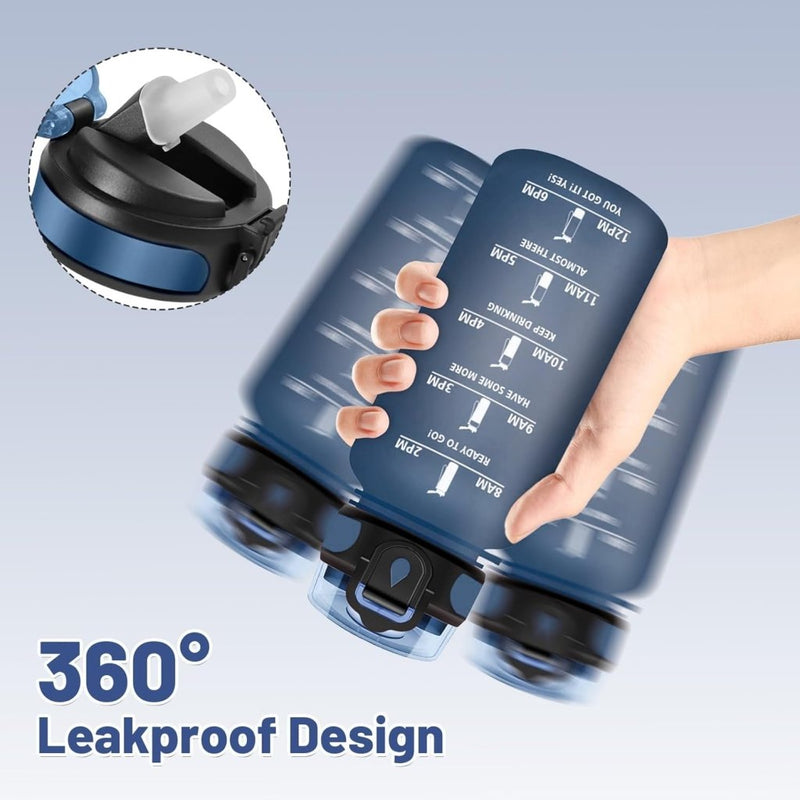Laad afbeelding in Galerijviewer, 💧 Blijf gehydrateerd met deze BPA - vrije drinkfles van 500 ml en 1000 ml! - happygetfit.com
