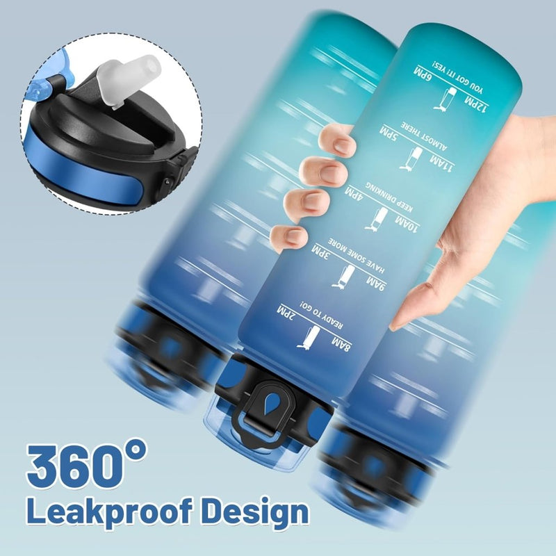 Laad afbeelding in Galerijviewer, 💧 Blijf gehydrateerd met deze BPA - vrije drinkfles van 500 ml en 1000 ml! - happygetfit.com
