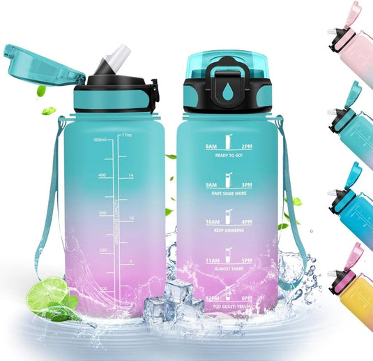 💧 Blijf gehydrateerd met deze BPA - vrije drinkfles van 500 ml en 1000 ml! - happygetfit.com