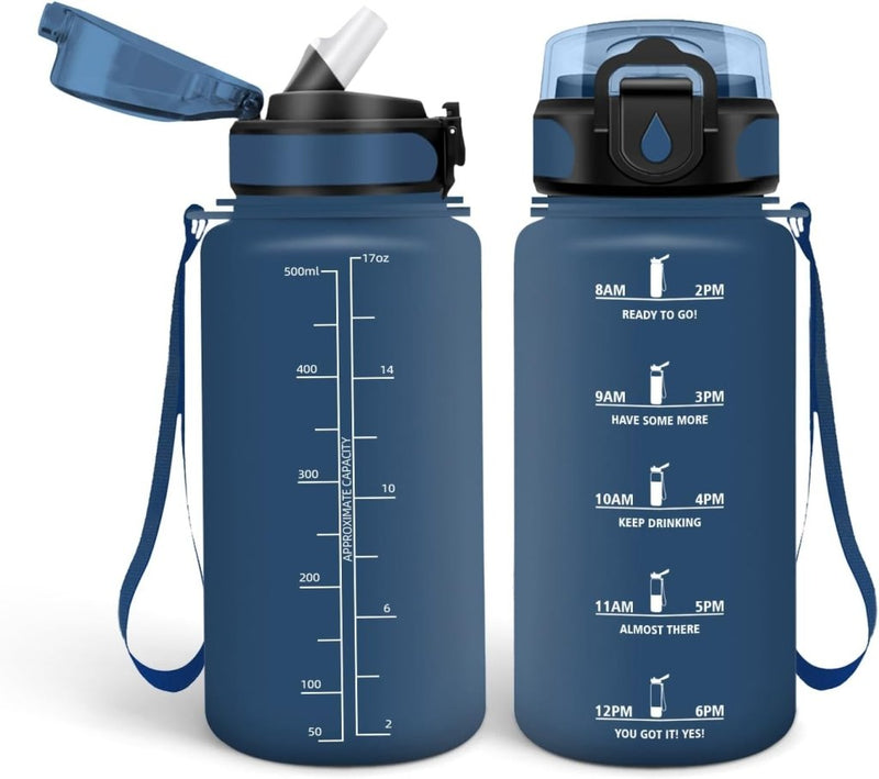 Laad afbeelding in Galerijviewer, 💧 Blijf gehydrateerd met deze BPA - vrije drinkfles van 500 ml en 1000 ml! - happygetfit.com
