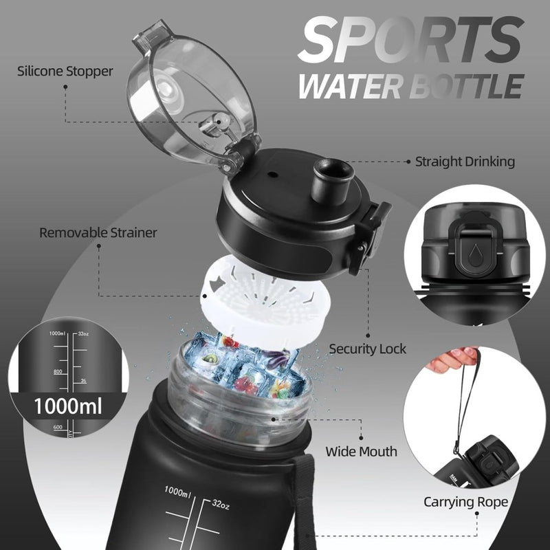 Laad afbeelding in Galerijviewer, 💧 Blijf gehydrateerd met deze BPA - vrije sportwaterfles van 1.5 liter! - happygetfit.com
