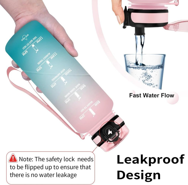 Laad afbeelding in Galerijviewer, 💧 Blijf gehydrateerd met deze BPA - vrije sportwaterfles van 1.5 liter! - happygetfit.com
