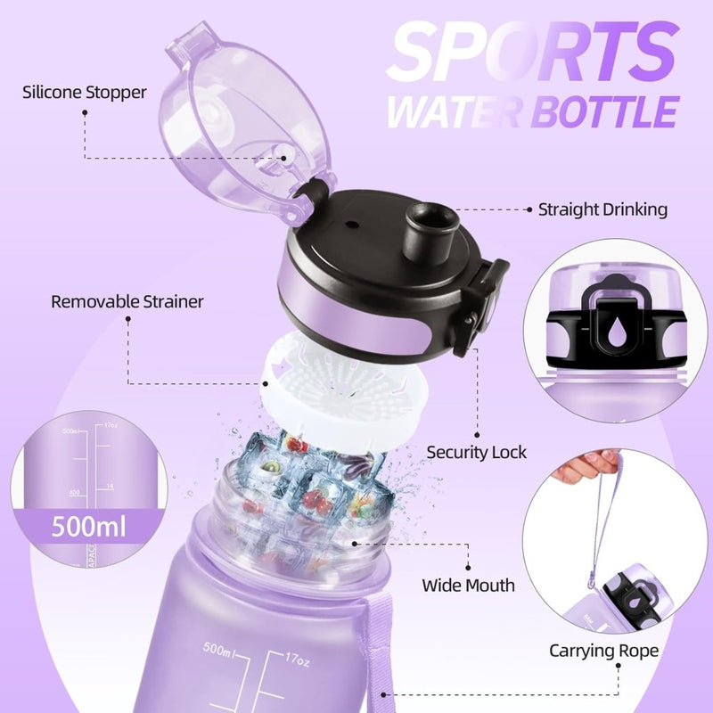 Laad afbeelding in Galerijviewer, 💧 Blijf gehydrateerd met deze BPA - vrije sportwaterfles van 1.5 liter! - happygetfit.com
