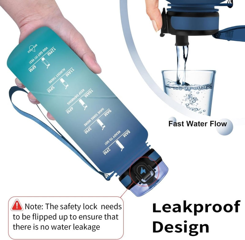 Laad afbeelding in Galerijviewer, 💧 Blijf gehydrateerd met deze BPA - vrije sportwaterfles van 1.5 liter! - happygetfit.com
