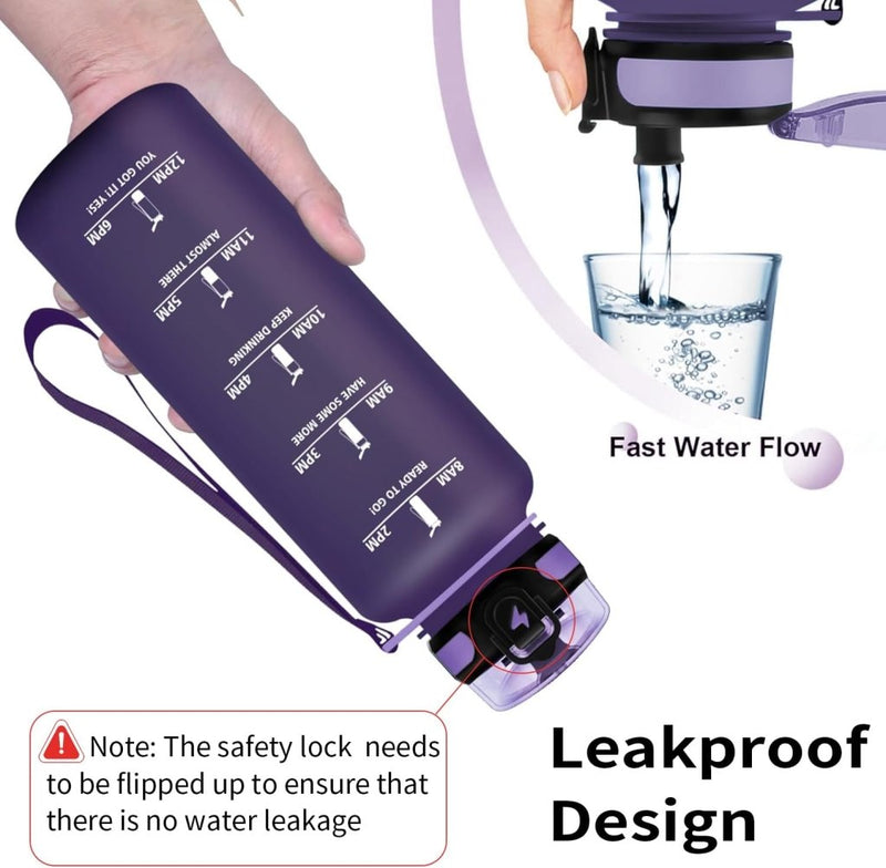 Laad afbeelding in Galerijviewer, 💧 Blijf gehydrateerd met deze BPA - vrije sportwaterfles van 1.5 liter! - happygetfit.com
