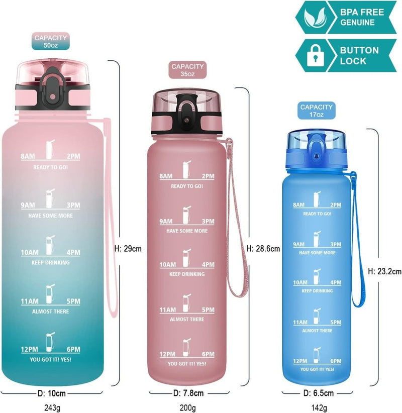 Laad afbeelding in Galerijviewer, 💧 Blijf gehydrateerd met deze BPA - vrije sportwaterfles van 1.5 liter! - happygetfit.com
