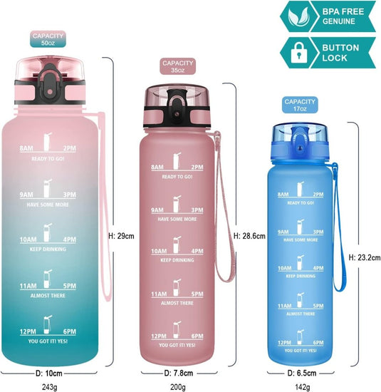 💧 Blijf gehydrateerd met deze BPA - vrije sportwaterfles van 1.5 liter! - happygetfit.com