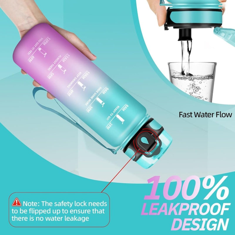 Laad afbeelding in Galerijviewer, 💧 Blijf gehydrateerd met deze BPA - vrije sportwaterfles van 1.5 liter! - happygetfit.com
