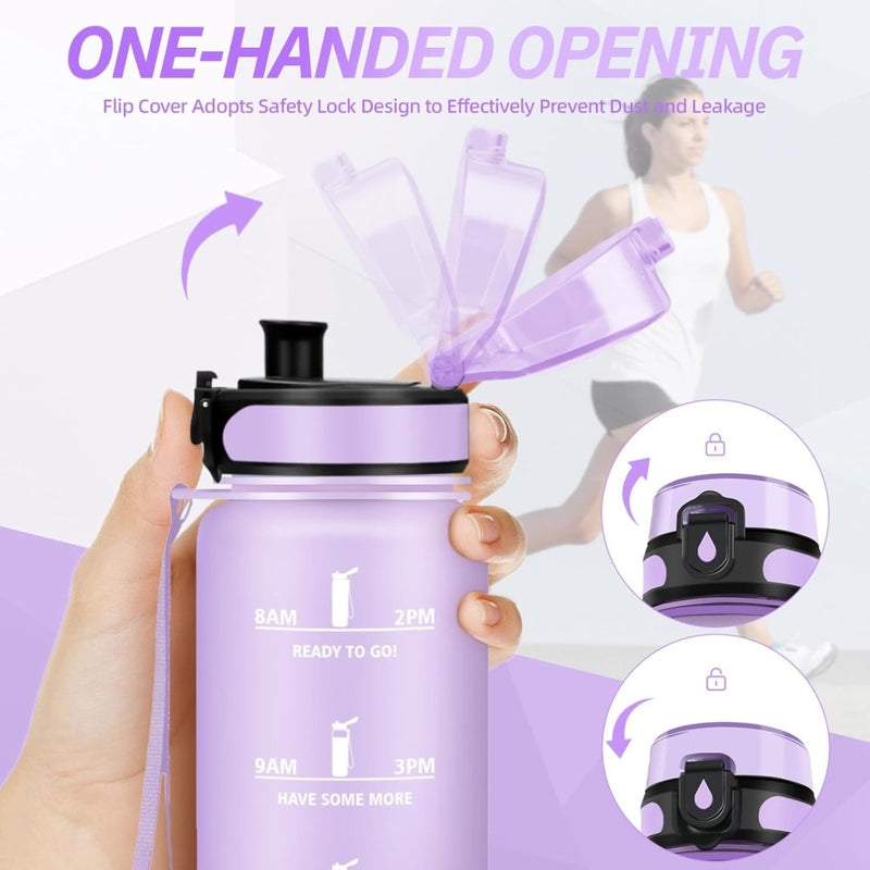 Laad afbeelding in Galerijviewer, 💧 Blijf gehydrateerd met deze BPA - vrije sportwaterfles van 1.5 liter! - happygetfit.com
