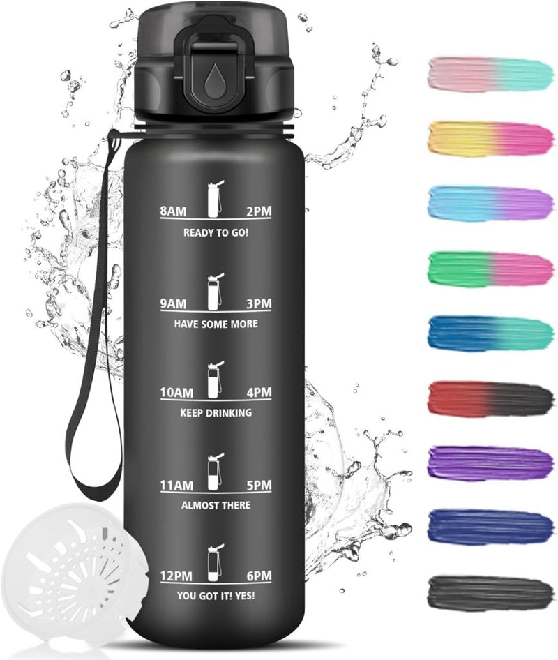 Laad afbeelding in Galerijviewer, 💧 Blijf gehydrateerd met deze BPA - vrije sportwaterfles van 1.5 liter! - happygetfit.com

