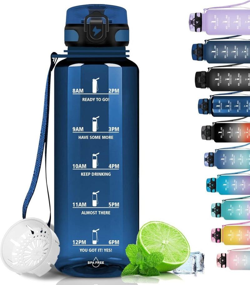 Laad afbeelding in Galerijviewer, 💧 Blijf gehydrateerd met deze BPA - vrije sportwaterfles van 1.5 liter! - happygetfit.com

