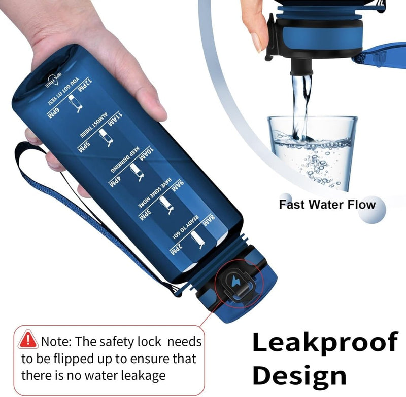 Laad afbeelding in Galerijviewer, 💧 Blijf gehydrateerd met deze BPA - vrije sportwaterfles van 1.5 liter! - happygetfit.com
