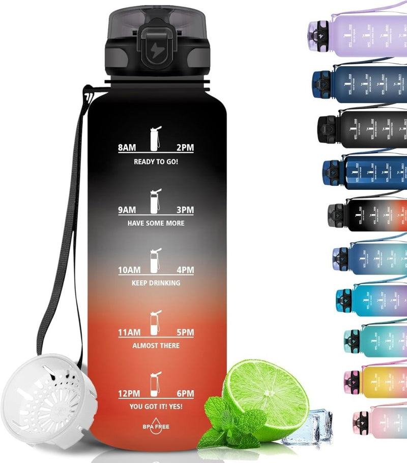 Laad afbeelding in Galerijviewer, 💧 Blijf gehydrateerd met deze BPA - vrije sportwaterfles van 1.5 liter! - happygetfit.com
