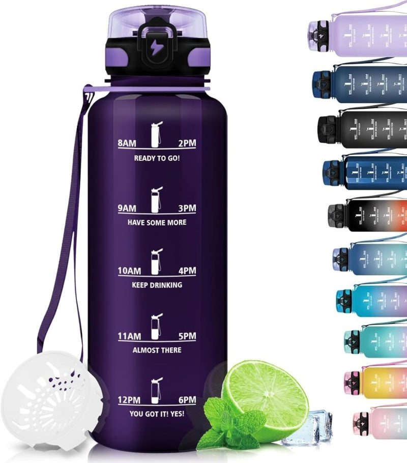 Laad afbeelding in Galerijviewer, 💧 Blijf gehydrateerd met deze BPA - vrije sportwaterfles van 1.5 liter! - happygetfit.com
