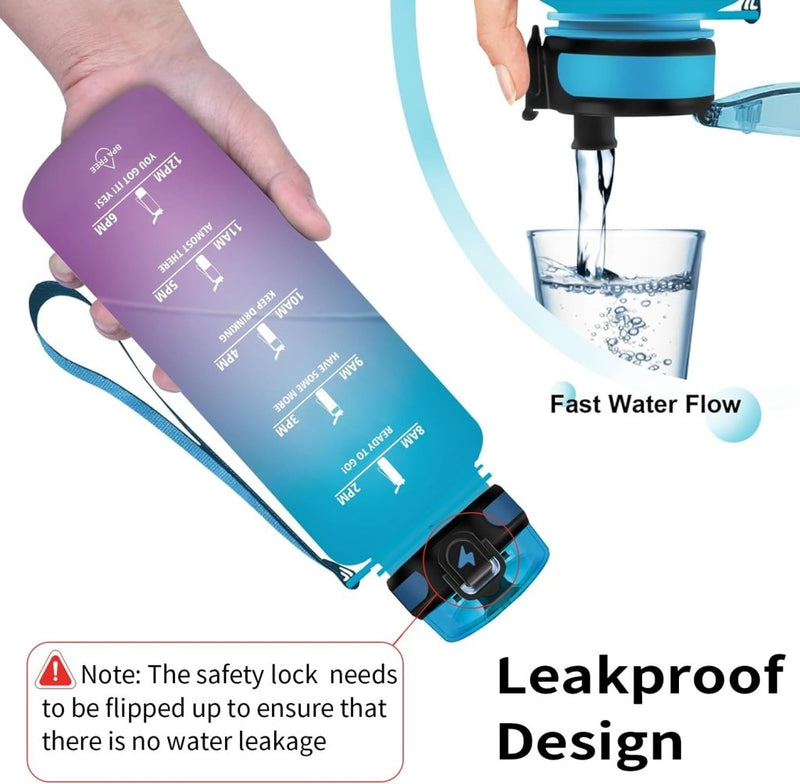 Laad afbeelding in Galerijviewer, 💧 Blijf gehydrateerd met deze BPA - vrije sportwaterfles van 1.5 liter! - happygetfit.com
