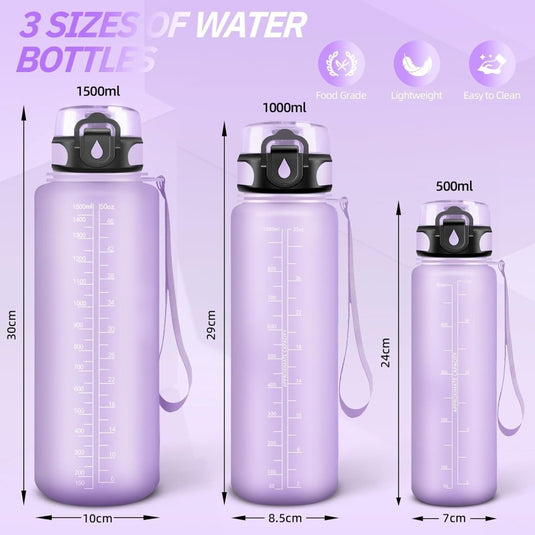 💧 Blijf gehydrateerd met deze BPA - vrije sportwaterfles van 1.5 liter! - happygetfit.com
