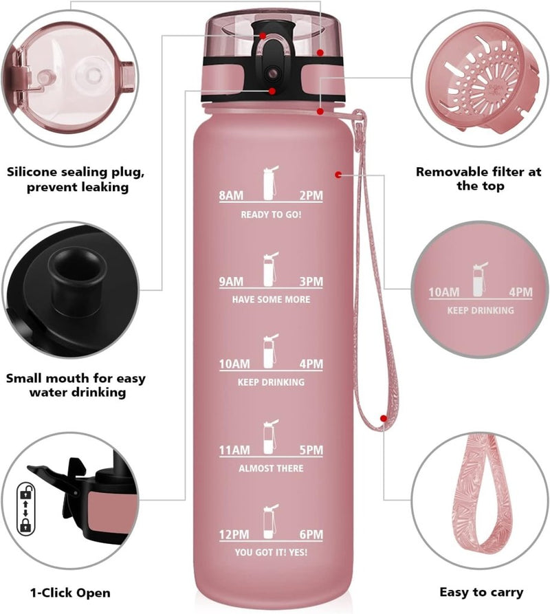 Laad afbeelding in Galerijviewer, 💧 Blijf gehydrateerd met deze BPA - vrije sportwaterfles van 1.5 liter! - happygetfit.com
