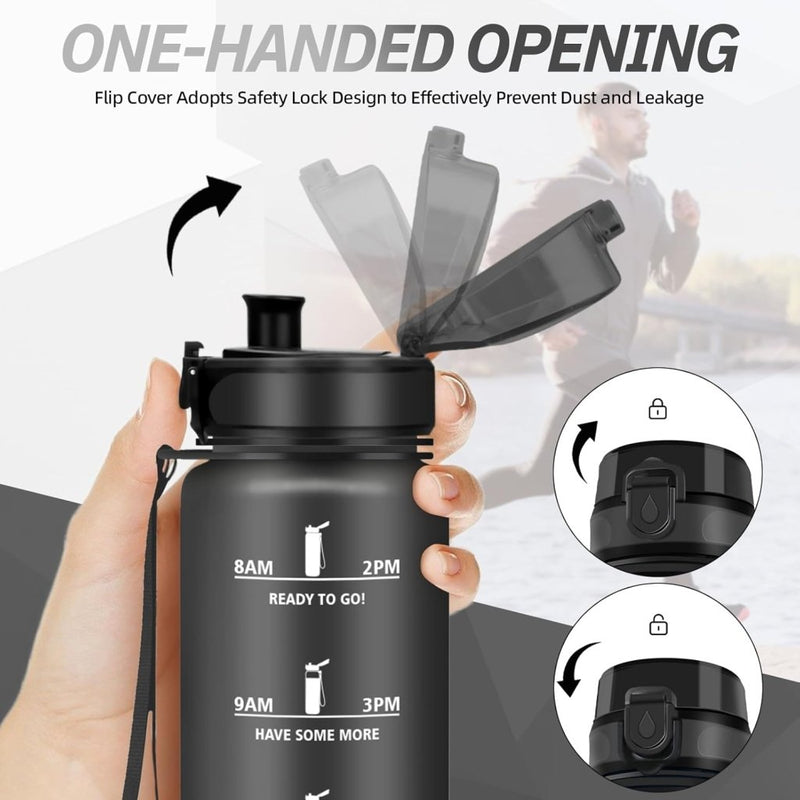 Laad afbeelding in Galerijviewer, 💧 Blijf gehydrateerd met deze BPA - vrije sportwaterfles van 1.5 liter! - happygetfit.com
