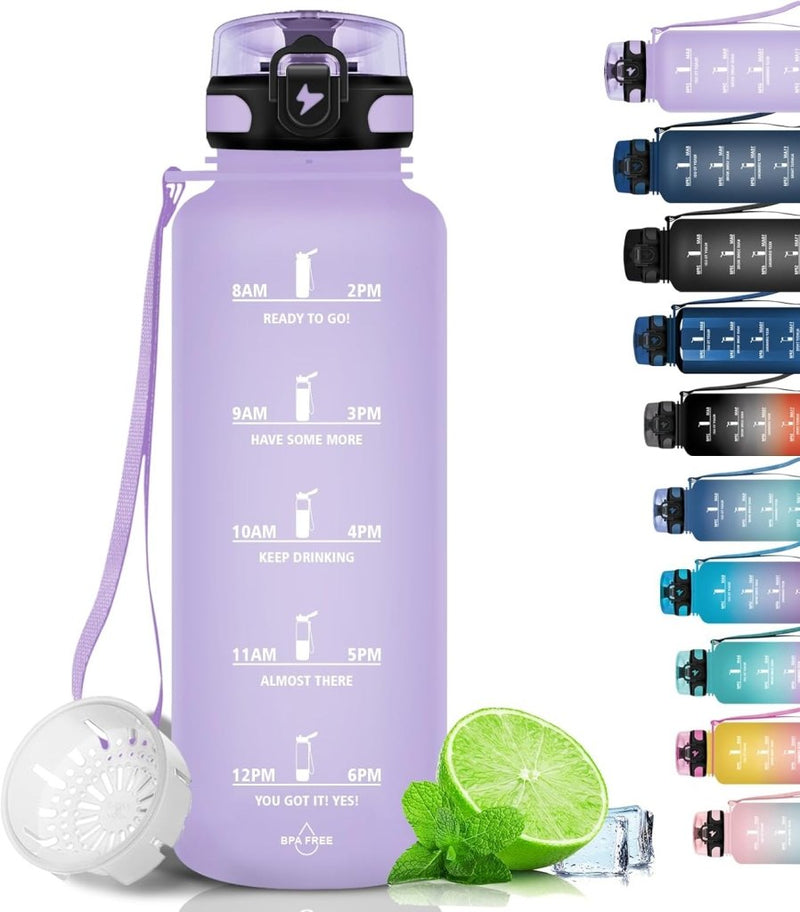 Laad afbeelding in Galerijviewer, 💧 Blijf gehydrateerd met deze BPA - vrije sportwaterfles van 1.5 liter! - happygetfit.com
