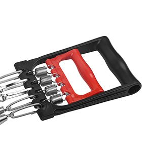 Laad afbeelding in Galerijviewer, De &quot;Verstelbare borstexpander - Jouw complete fitnessoplossing&quot; is een rood-zwarte handgreeptrainer met verstelbare metalen veren, ideaal voor krachttraining en krachttraining, en biedt een veelzijdige fitnessoplossing om uw routine te verbeteren.
