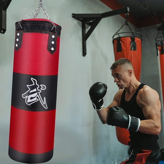 Bouw kracht en focus op met deze stevige hangende bokszakset voor thuis - happygetfit.com