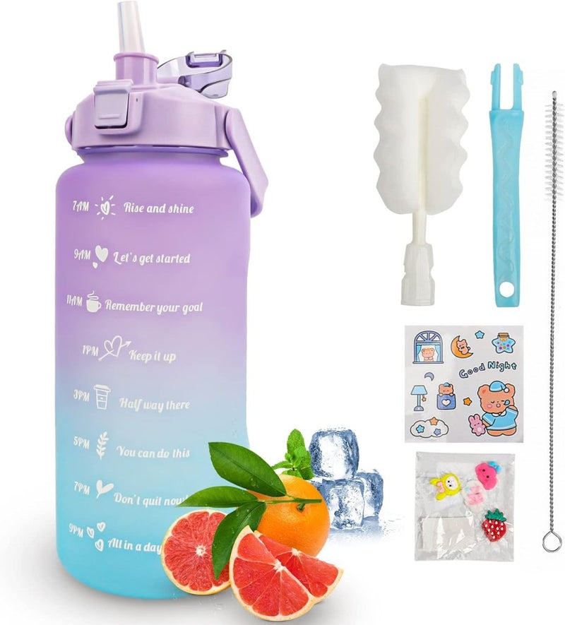 Laad afbeelding in Galerijviewer, 💧 BPA - vrije sportwaterfles van 2 liter – Blijf moeiteloos gehydrateerd! - happygetfit.com
