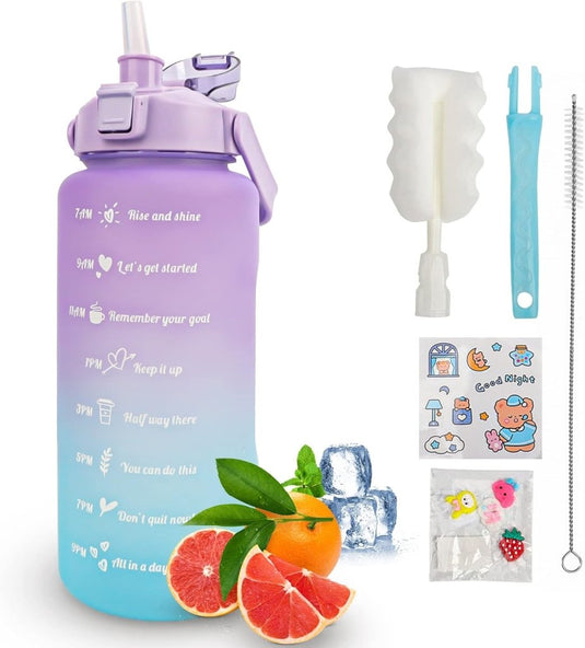 💧 BPA - vrije sportwaterfles van 2 liter – Blijf moeiteloos gehydrateerd! - happygetfit.com
