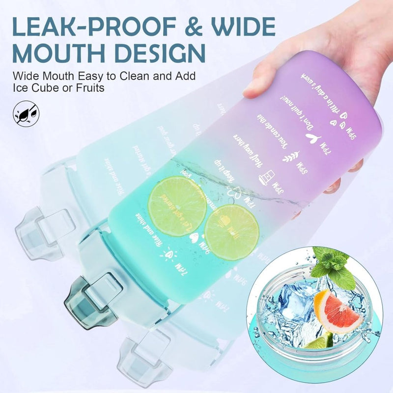 Laad afbeelding in Galerijviewer, 💧 BPA - vrije sportwaterfles van 2 liter – Blijf moeiteloos gehydrateerd! - happygetfit.com
