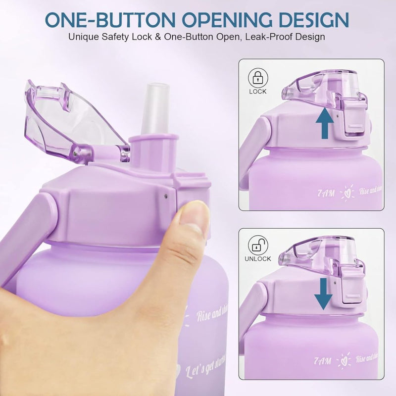 Laad afbeelding in Galerijviewer, 💧 BPA - vrije sportwaterfles van 2 liter – Blijf moeiteloos gehydrateerd! - happygetfit.com

