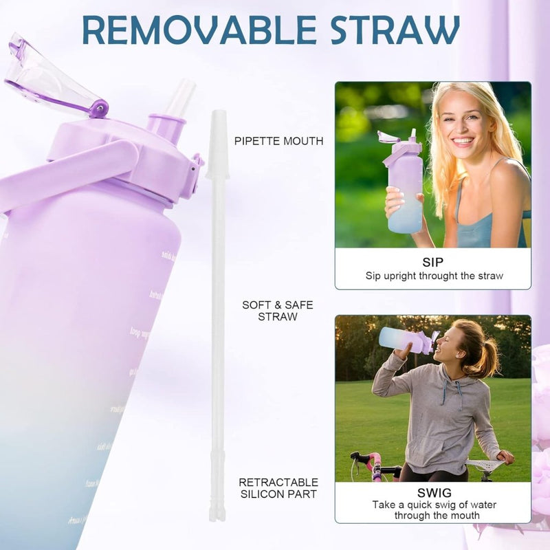 Laad afbeelding in Galerijviewer, 💧 BPA - vrije sportwaterfles van 2 liter – Blijf moeiteloos gehydrateerd! - happygetfit.com
