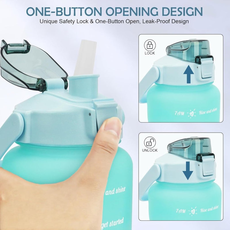 Laad afbeelding in Galerijviewer, 💧 BPA - vrije sportwaterfles van 2 liter – Blijf moeiteloos gehydrateerd! - happygetfit.com
