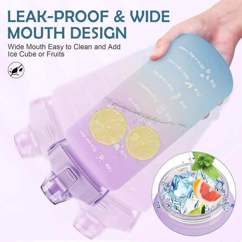 Laad afbeelding in Galerijviewer, 💧 BPA - vrije sportwaterfles van 2 liter – Blijf moeiteloos gehydrateerd! - happygetfit.com
