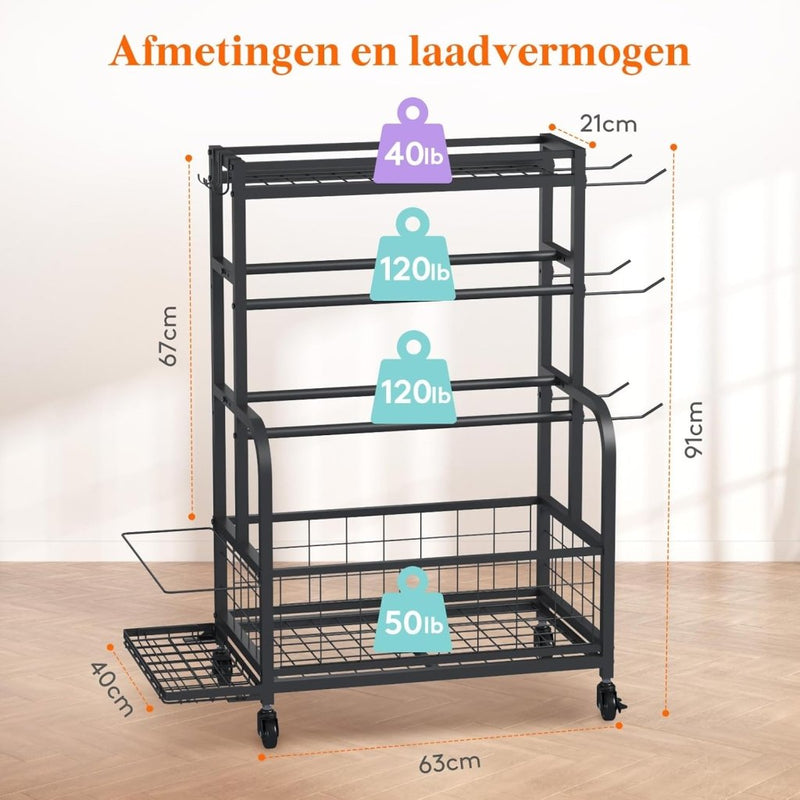 Laad afbeelding in Galerijviewer, 🏋️‍♂️ Gewichtenrek voor thuisgym – alles georganiseerd, klaar voor actie - happygetfit.com
