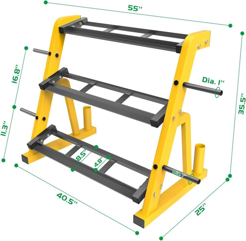 Laad afbeelding in Galerijviewer, 🏋️‍♂️ Halterrek voor thuis – krachtig, stabiel en ruimtebesparend - happygetfit.com
