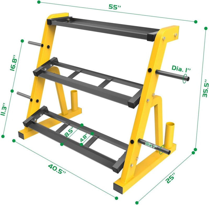 Laad afbeelding in Galerijviewer, 🏋️‍♂️ Halterrek voor thuis – krachtig, stabiel en ruimtebesparend - happygetfit.com
