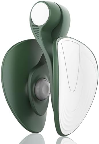 Deze groen-witte opvouwbare ventilator met gebogen bladen en een centrale zijbedieningsknop is perfect om uw routine te verbeteren. Combineer hem met 'Transformeer uw training - versterk uw bekkenbodem en vorm prachtige rondingen!'.