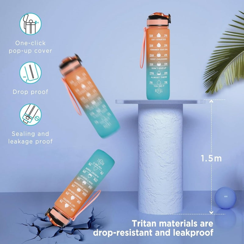 Laad afbeelding in Galerijviewer, 🚀 Jouw ultieme herbruikbare waterfles – Duurzaam, stijlvol en praktisch! - happygetfit.com
