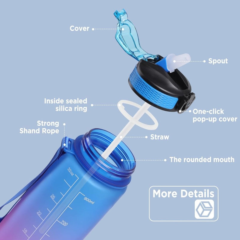 Laad afbeelding in Galerijviewer, 🚀 Jouw ultieme herbruikbare waterfles – Duurzaam, stijlvol en praktisch! - happygetfit.com

